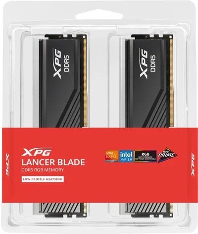 Модуль памяти A-DATA AX5U5600C4616G-DTLABRBK XPG Lancer Blade RGB, DDR5 2×16 ГБ 5600 МГц, CL46, UDIMM
