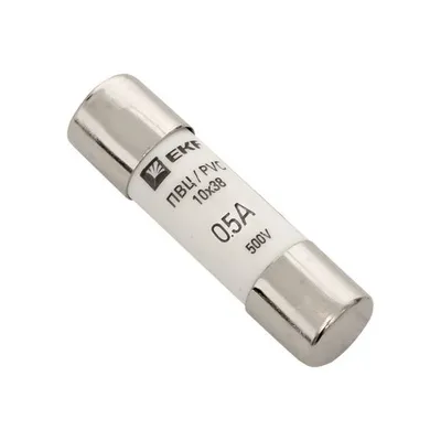 Вставка плавкая EKF pvc-10x38-0,5, 0.5А, 10×38мм