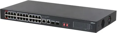 Коммутатор Dahua DH-S3228-24GT-240, 24×1GbE PoE+ 240 Вт, 2×1GbE + 2×SFP