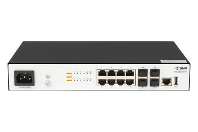 Коммутатор SNR SNR-S5210G-8TX-RPS, L2+, 8×1GbE, 4×SFP+, RPS