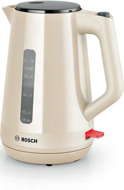 Чайник электрический Bosch TWK1M127, 1,7 л, 2400 Вт, пластик, бежевый
