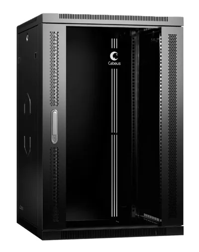 Шкаф телекоммуникационный Cabeus SH-05F-18U60/45-R-BK, 19" 18U, 600x450x901 мм