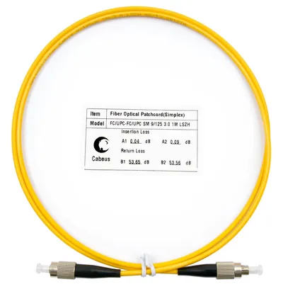 Патч-корд оптический Cabeus FOP(s)-9-FC-FC-1,5m, simplex FC-FC, 9/125, LSZH