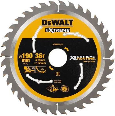 Диск пильный DeWalt DT99563-QZ, 190×30мм, 36 зубьев
