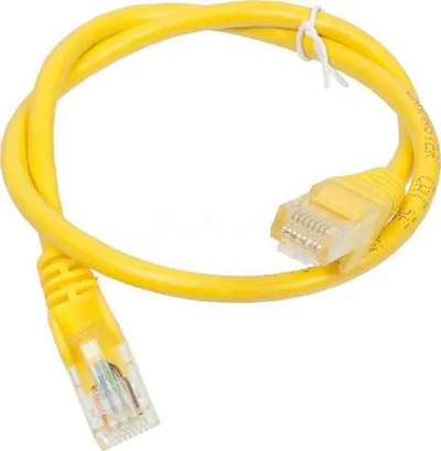 Патч-корд LANMASTER LAN-PC45/U6-2.0-YL, UTP кат.6, RJ45–RJ45, 2 м, жёлтый