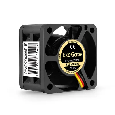Вентилятор ExeGate ExtraSilent ES04020S3P-5, 40x40x20 мм, 5 В, 3-pin