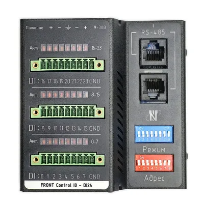 Модуль дискретного ввода Ниеншанц-Автоматика FRONT Control IO DI24 R20, 24 канала, RS-485, Modbus RTU/DCON