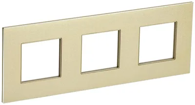 Рамка IEK SK-M32-M-K37, 3-местная, металл, шампань, IP20