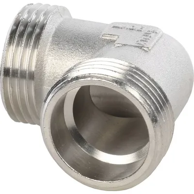 Угольник STOUT SFT-0010-000001, НН 1", 90°, латунь, никелированный, 16 бар