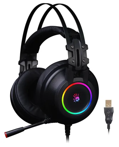 Наушники A4Tech Bloody G528C, проводные, с микрофоном, чёрные