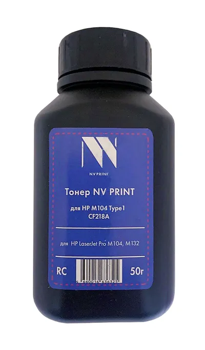 Тонер NV Print NV-HPLJM104(50G)TYPE1, для HP, 50г
