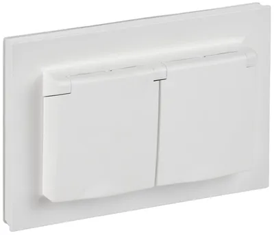 Розетка IEK BRITE BR-R26-16-44-K91-F, 2-местная, 16 А, с заземлением, IP44
