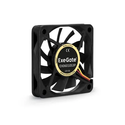 Вентилятор ExeGate EX06010S3P, 60x60x10 мм, 12 В, 3-pin, 4500 об/мин