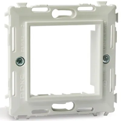 Суппорт DKC 75020W Brava, 2 модуля, скрытый монтаж, IP40, белый