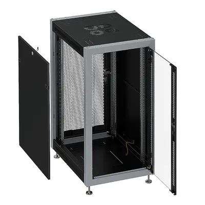 Шкаф SYSMATRIX SL 6015.913, 15U, 600×1000×800мм, стекло/перфорация