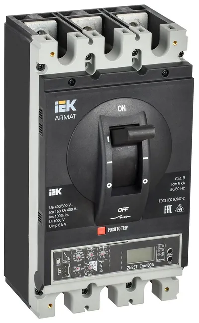 Автоматический выключатель IEK ARMAT AR-MCCB-3I-150-0630A-ELPC, 3P, 630 А, 150 кА