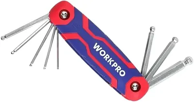 Набор ключей WorkPro WP222020, шестигранные, 8 предметов, 1.5-8мм