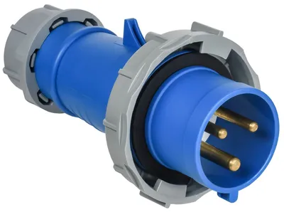 Вилка IEK PSR01-032-3-0-67 CEE переносная, 32 А, 220 В, 2P+PE, IP67