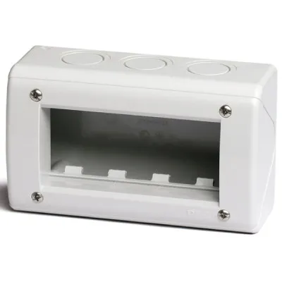 Коробка установочная DKC 54740 Viva, настенная, 4 модуля, IP40