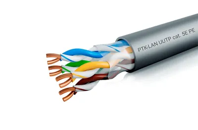 Кабель Пожтехкабель-СКС 202-005, U/UTP, 4 пары, кат. 5e, 24 AWG, PE, 305 м