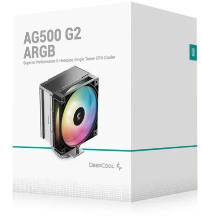 Кулер Deepcool AG500 G2 ARGB, TDP 250 Вт, вентилятор 120 мм ARGB, 5 тепловых трубок, PWM