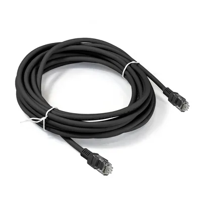 Патч-корд ExeGate EX300509RUS, UTP, Cat.5e, RJ45–RJ45, 5 м, черный