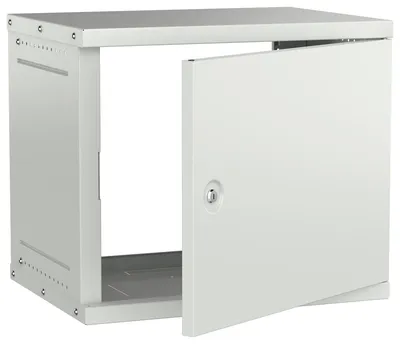 Шкаф ITK LWE3-09U64-MF-G, настенный 19" 9U, 600×450 мм, металлическая дверь