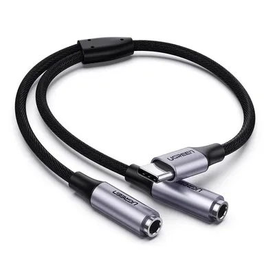 Аудиоразветвитель UGREEN AV144 30732, USB-C — 2×3,5 мм, 0,265 м