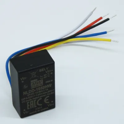 DC/DC LED Mean Well NLDD-1050HW, 6…52В/1.05А, DIMM, выводы