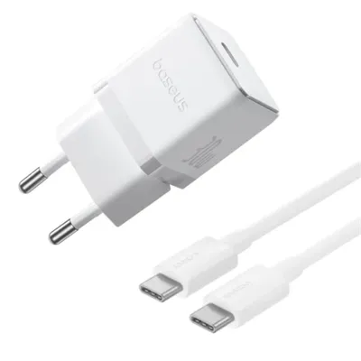 Зарядное устройство Baseus Palm P10111605213-01, 30 Вт, 1×USB-C, EU, Moon White