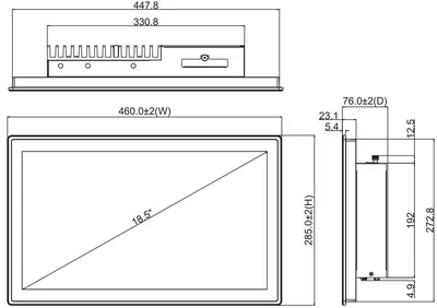 Промышленный панельный компьютер Axiomtek GOT318W-521-PCT-DC