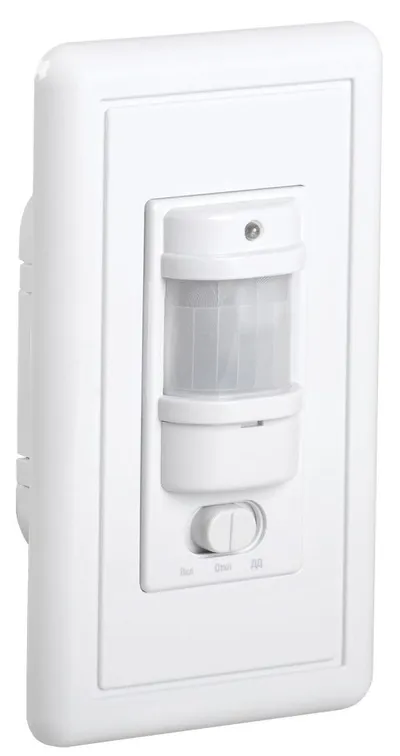 Датчик движения IEK ДД 028, 1200 Вт, 140°, 9 м, IP20, белый