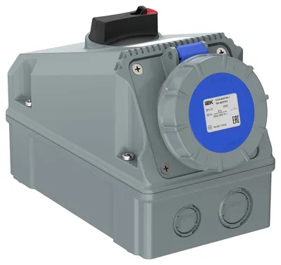 Розетка CEE IEK PSR11-032-3-5-67-1, 32 А, 220 В, 2P+PE, 6ч, IP67