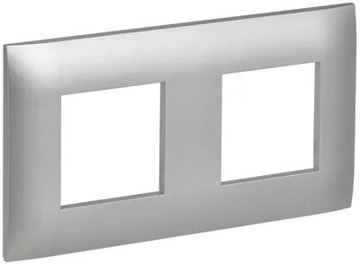 Рамка IEK SKANDY SK-F02S, 2 поста, IP20, серебро, 157×86 мм