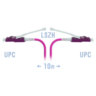 Патч-корд оптический SNR SNR-PC-LC/UPC-MM4-DPX-HD-10m (2,0), LC/UPC–LC/UPC, MM OM4, Duplex, 10 м, 2 мм