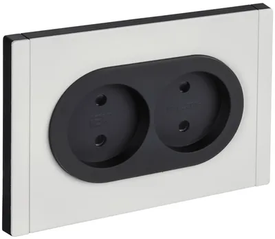 Розетка IEK FORTE&PIANO FP-R23-10-1-M-K01, 2-местная, 10 А, 250 В, без заземления, белая