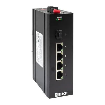 Коммутатор EKF TSX-U-1GX/SFP-4GTP, 4×1GbE PoE, 1×SFP, неуправляемый