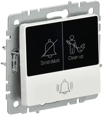 Кнопка звонка IEK BR-V14-2-10-K01, с индикацией, 10А, белый