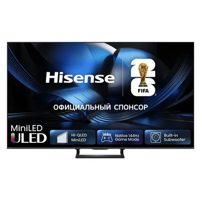 Телевизор Hisense 75U7S, 75", Ultra HD, Mini LED, 144 Гц, Smart TV