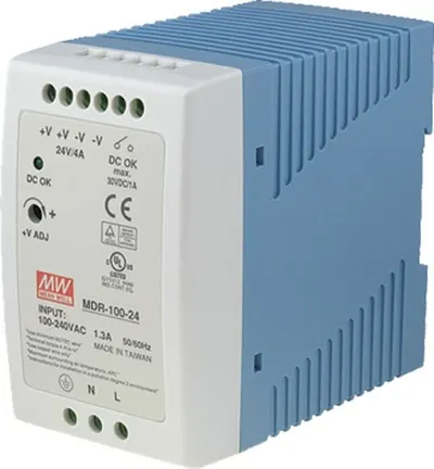 Блок питания MeanWell MDR-100-24, DIN-рейка, 24 В, 4 А, 100 Вт