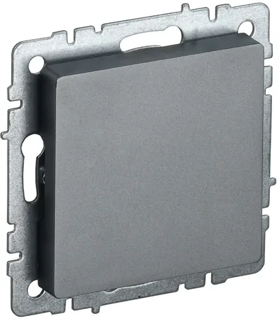 Заглушка IEK BRITE BR-PL10-K46, с суппортом, 1 пост, IP20, стальной