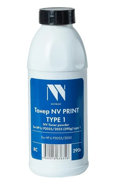 Тонер NV Print NV-HPLJP2035(290G)TYPE1, для HP P2035/2055, Canon 719, 290 г, чёрный