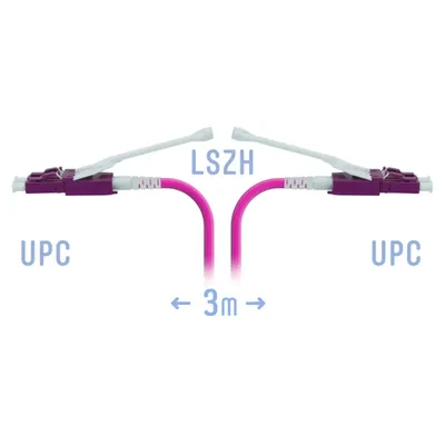 Патч-корд оптический SNR SNR-PC-LC/UPC-MM4-DPX-HD-3m (2,0), LC/UPC–LC/UPC, OM4, Duplex, 3 м