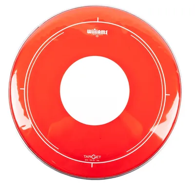 Пластик для барабанов WILLIAMS RDT2-7MIL-18, двуслойный, 18", FT, красный с точкой