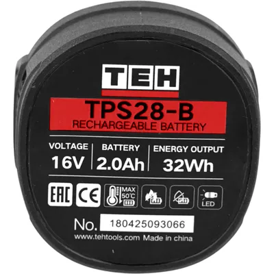 Аккумулятор TEH TPS28-B, Li-ion, 16В 2Ач