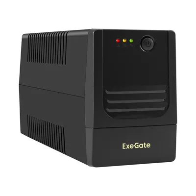 ИБП ExeGate Power NB-850.LED.AVR.2SH, 850 В·А/510 Вт, AVR, 2×Schuko, 12 В 9 А·ч