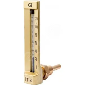 Термометр стеклянный РОСМА 00000002815, 0…+160 °C, угловой, 1/2", виброустойчивый