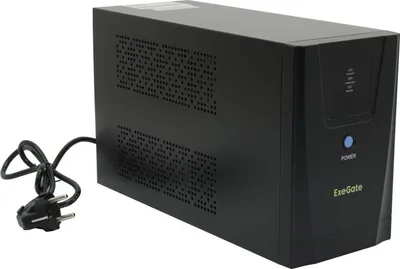 ИБП ExeGate SpecialPro UNB-1200.LED.AVR.2SH.3C13.USB, 1200 ВА/750 Вт, AVR, 5 розеток