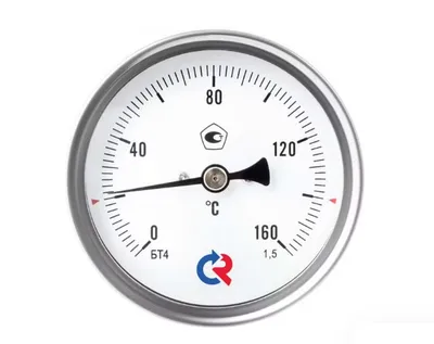 Термометр биметаллический РОСМА БТ-51.211, 0–120 °C, M20x1,5, осевой