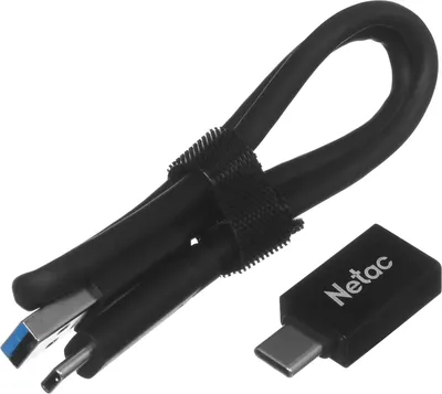SSD накопитель Netac Z6S 120GB USB 3.2 Gen 2 Type-C External SSD, R/W up to 510MB/440MB/s,with USB-C to USB-A cable and USB-A to USB-C adapter
